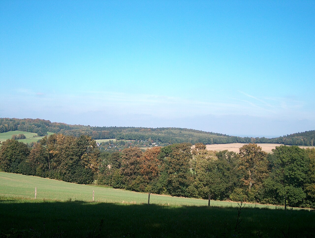 Jungfernstein hinter der Kleingartensiedlung Tröbigau
