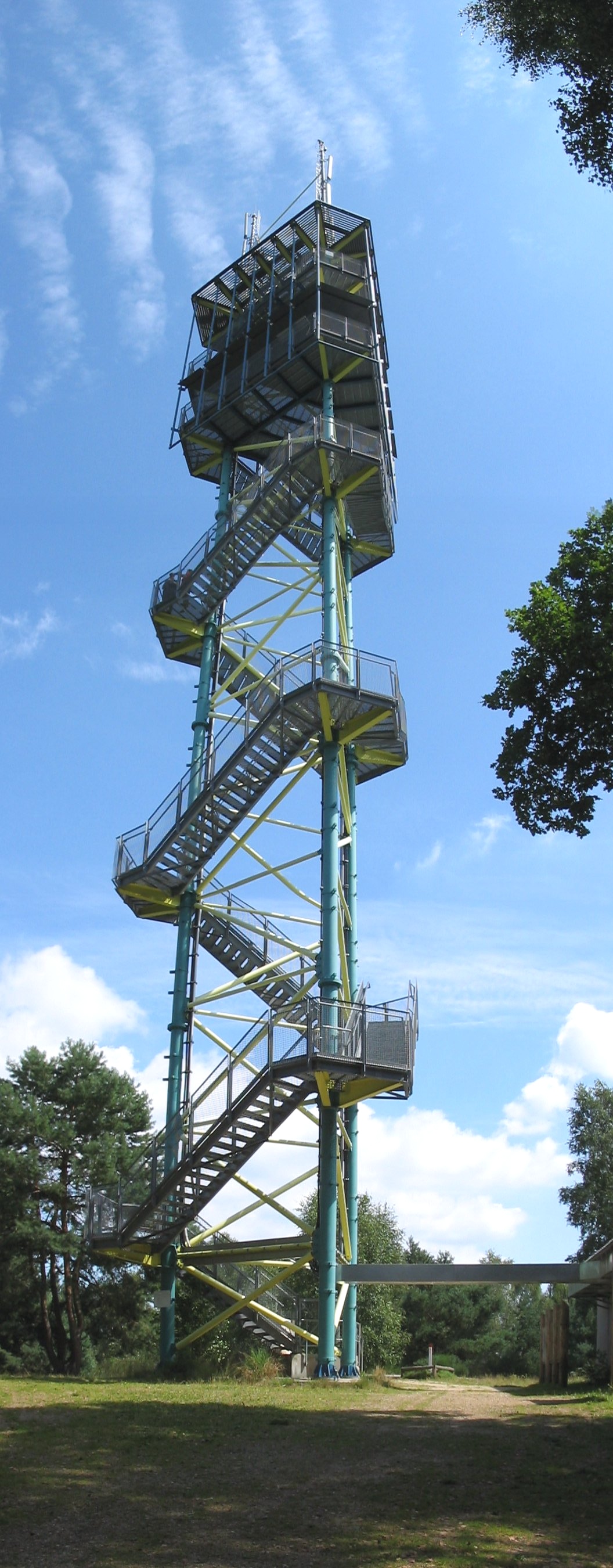 View- and Observation tower at hill Käflingsberg in Müritz National Park