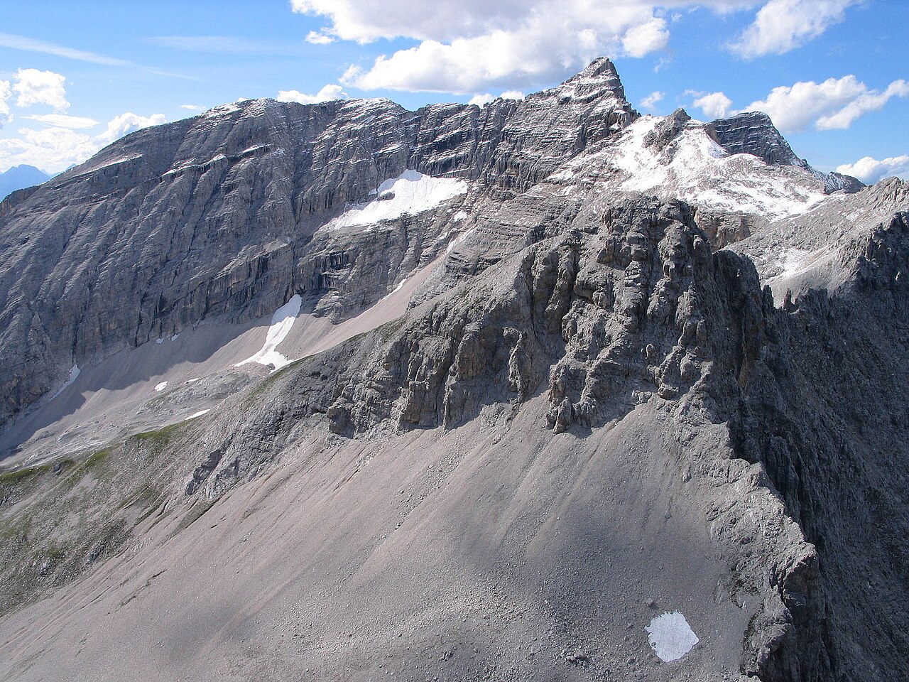 Kaltwasserkarspitze von der Moserkarspitze, Karwendel , Tirol, Österreich
