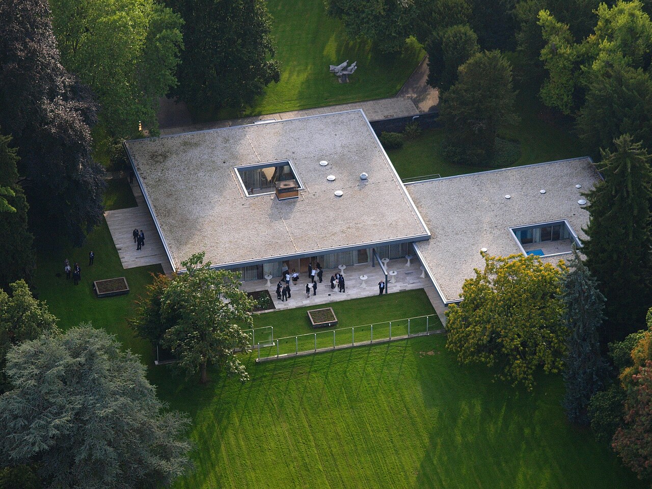 Kanzlerbungalow aus der Vogelperspektive