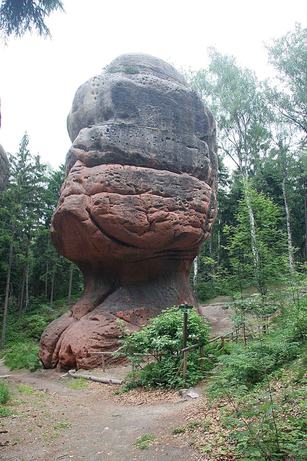 The Chalice Stone in the Zittau Mountains , Saxony , Germany