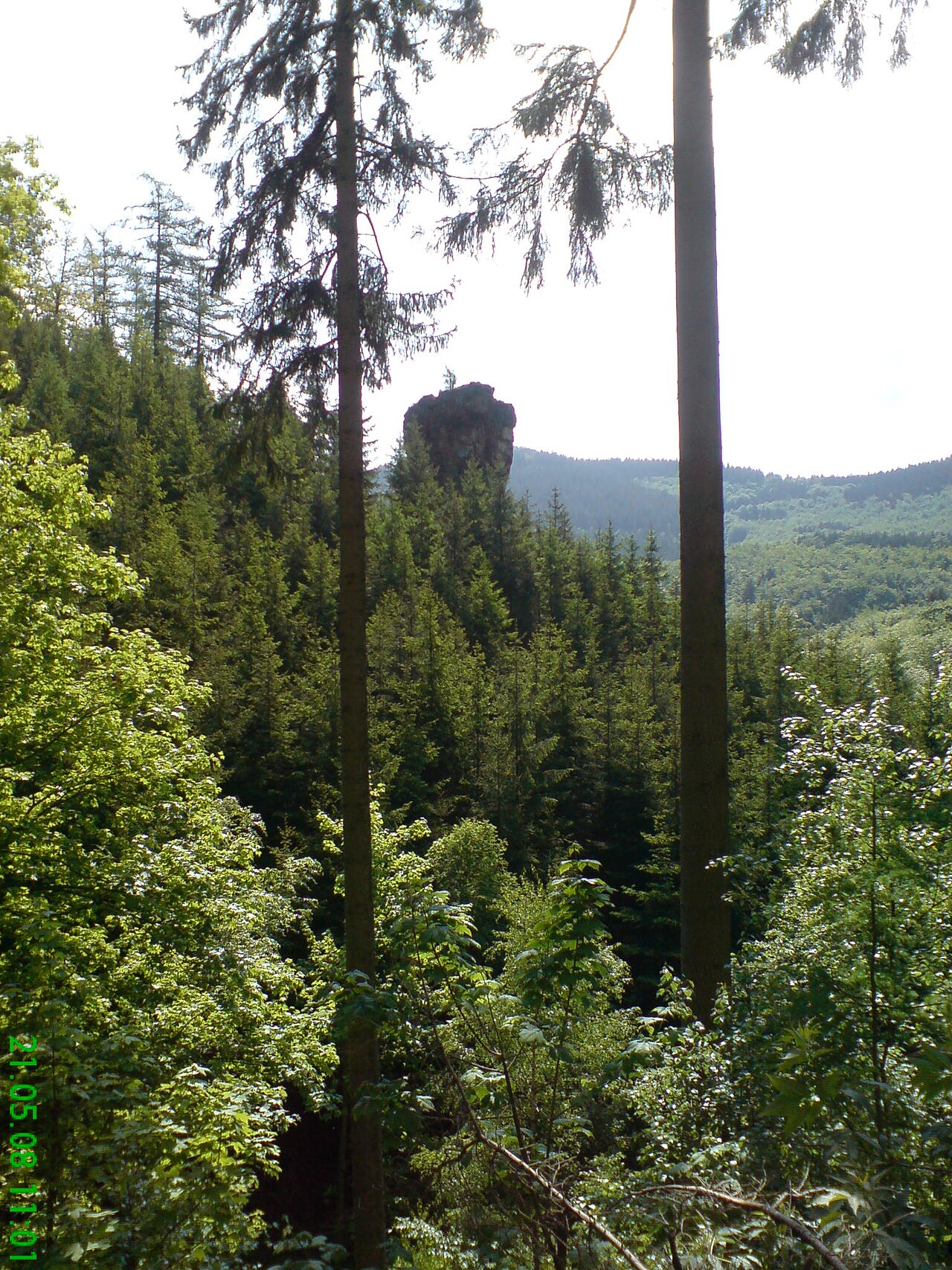 Ansicht des Kiliansteines aus Richtung Treppenstein