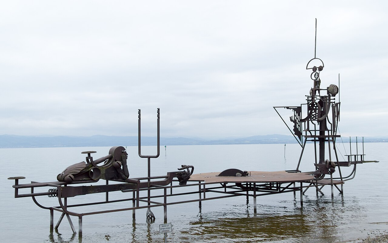 The boat of sound (Klangschiff "Im Augenblick") from Helmut Lutz in Friedrichshafen