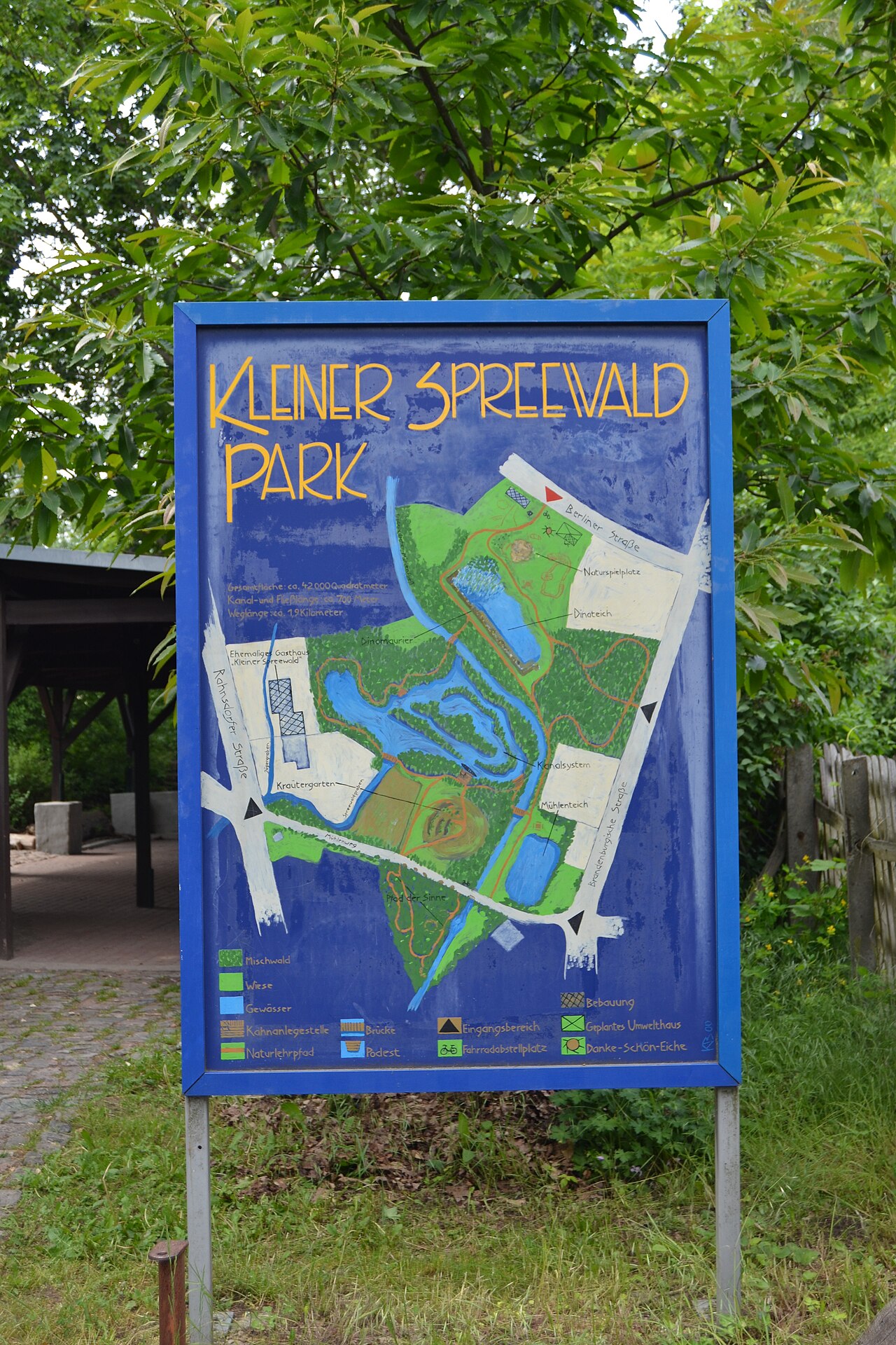 Kleiner Spreewaldpark Schöneiche: Plan des Areals
