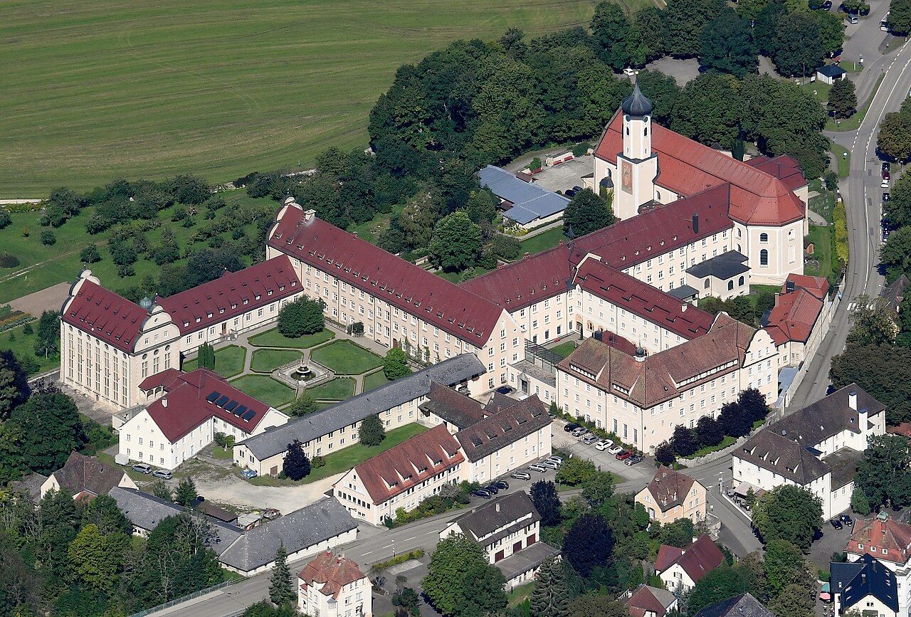 Aerial image of the Beuron Archabbey (view from the southeast)