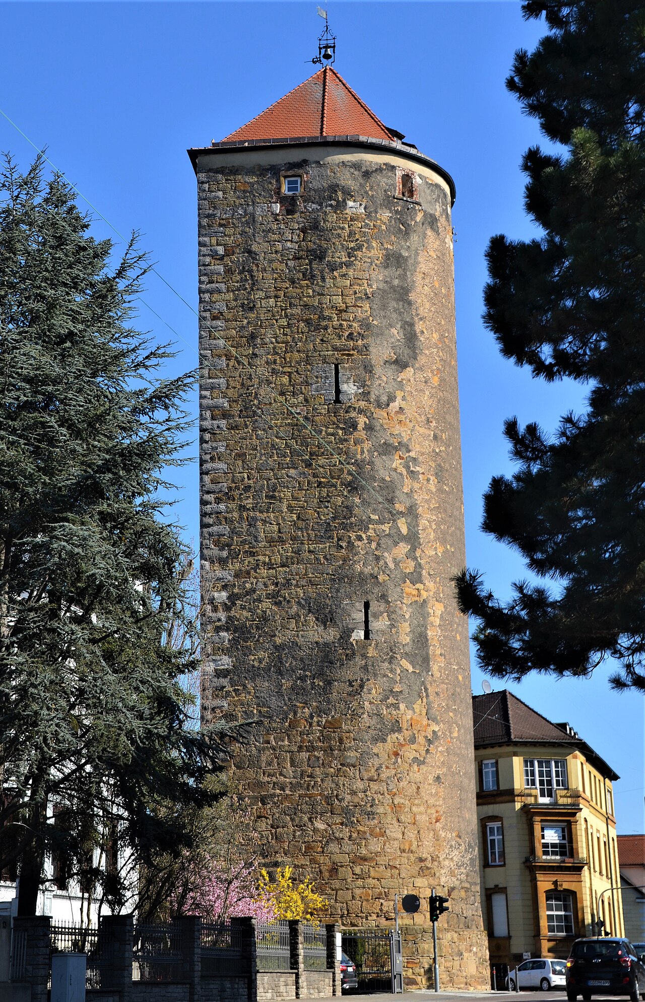 Königsturm in Schwäbisch Gmünd von Westen