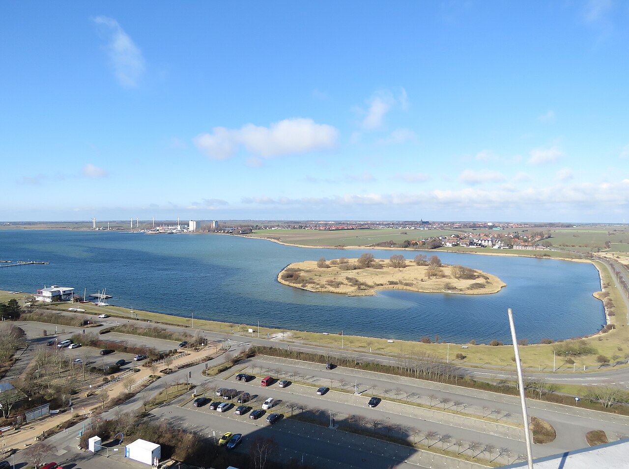 Blick auf die Kohlhof-Insel vom IFA-Hotel in Burgtiefe, Fehmarn
