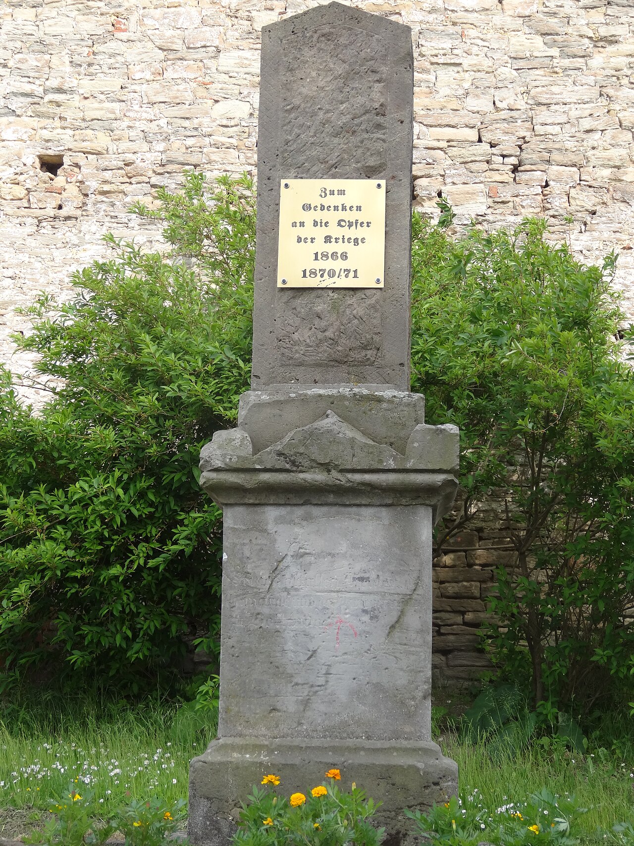 War memorial for 1870/71 in Bottendorf, Thuringia