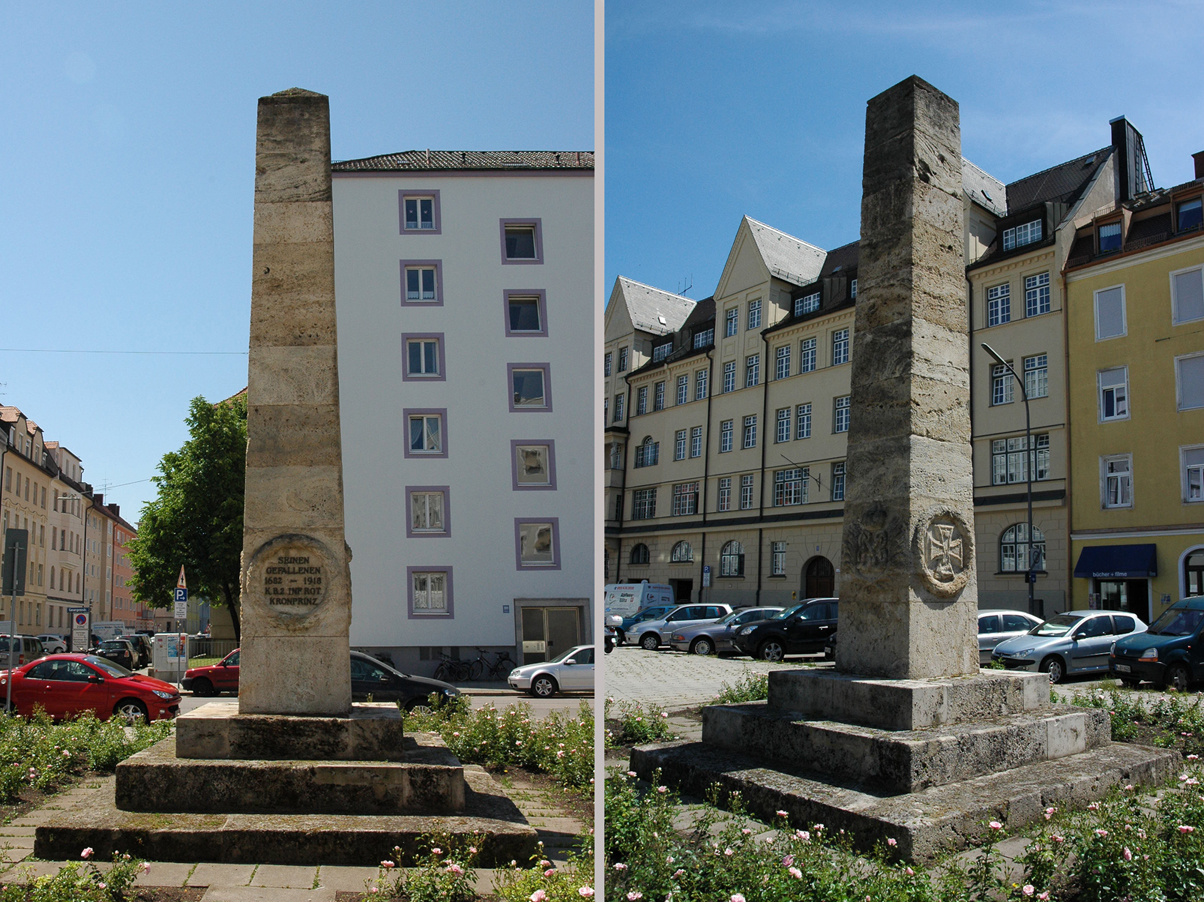 Lothstraße, Obelisk, Kriegerdenkmal des 2
