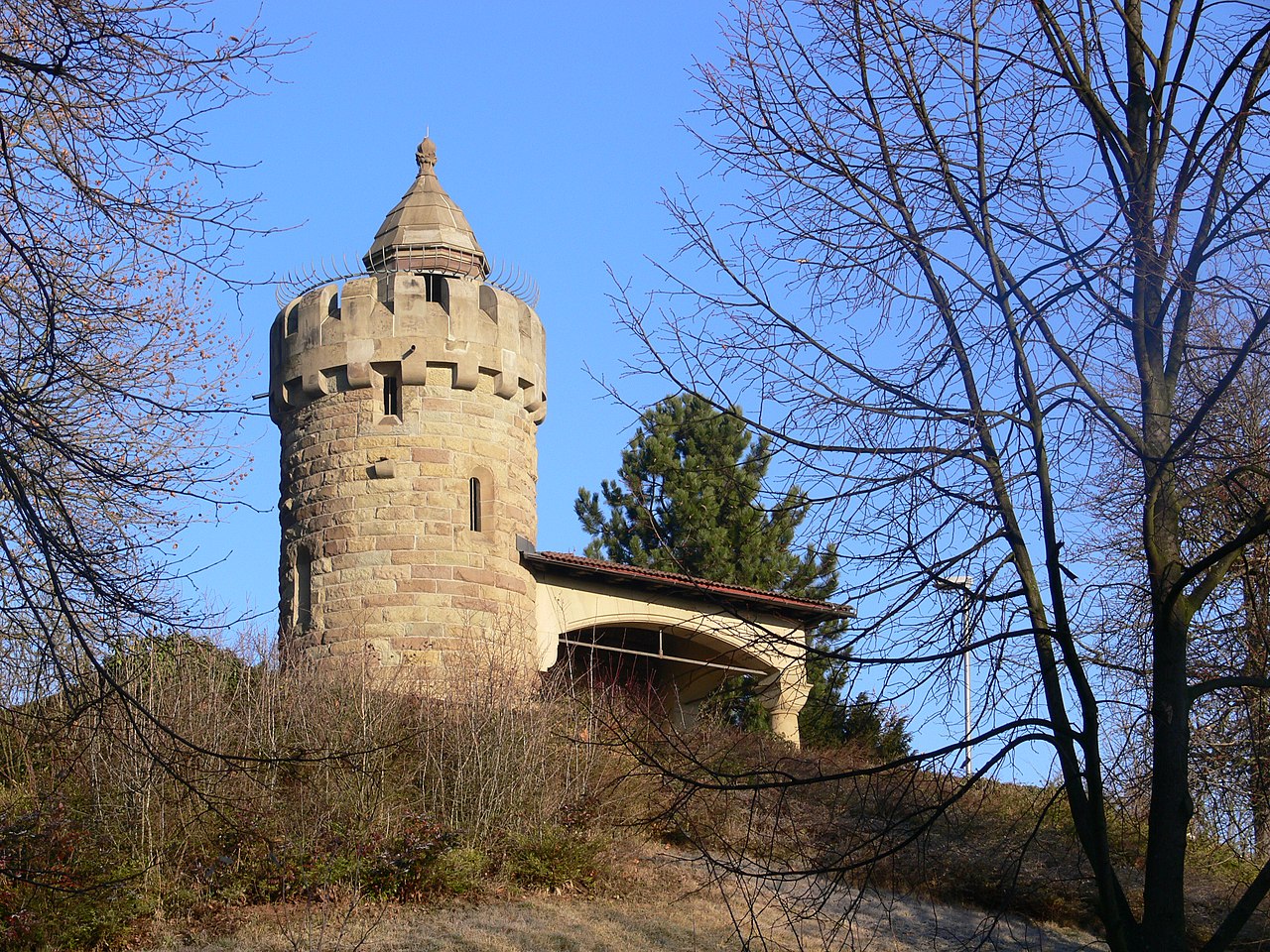 Kriegsbergturm, Stuttgart-Nord, erbaut 1895 von Karl Weigle für den Verschönerungsverein Stuttgart