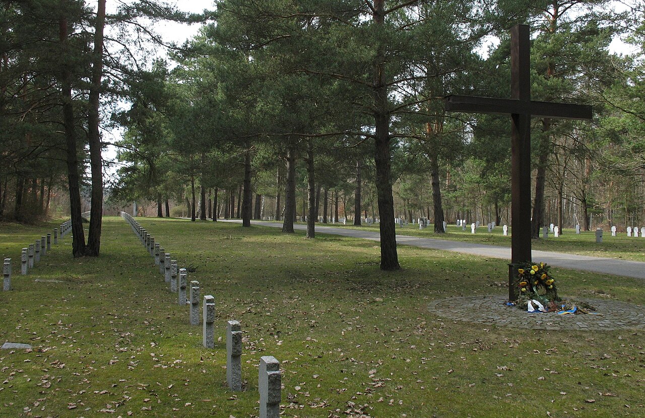 War graves in Elsterheide -Nardt in Saxony , Germany
