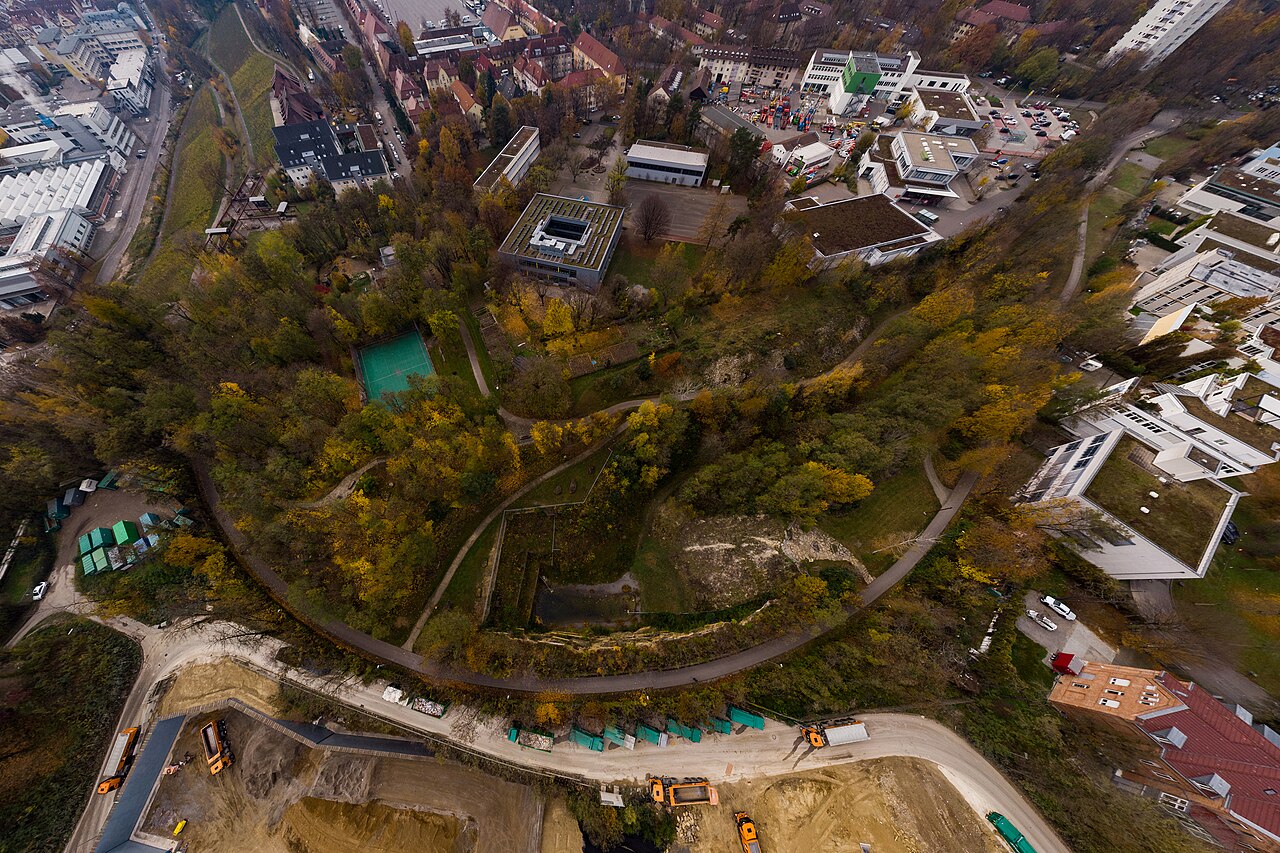 Travertinpark, a park in the district of Münster in Stuttgart, Germany