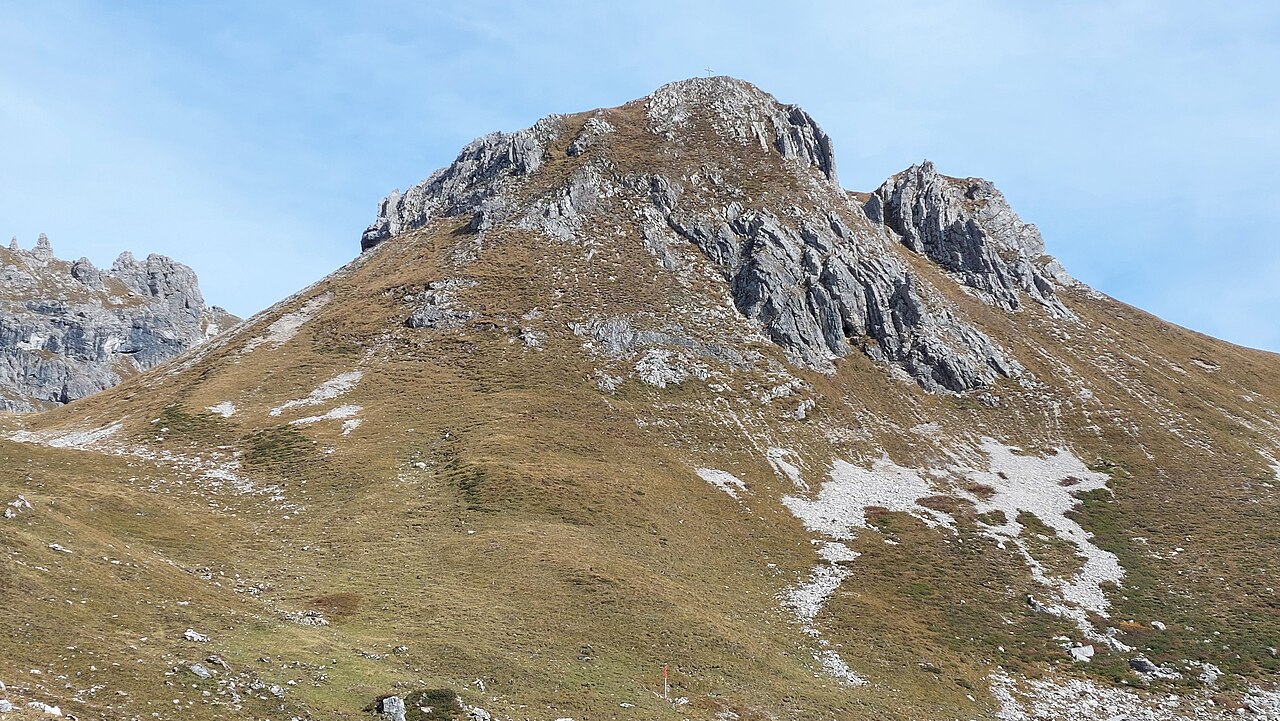 Leopoldshörnle, summit below Großer Widderstein, view direction from Widdersteinhütte