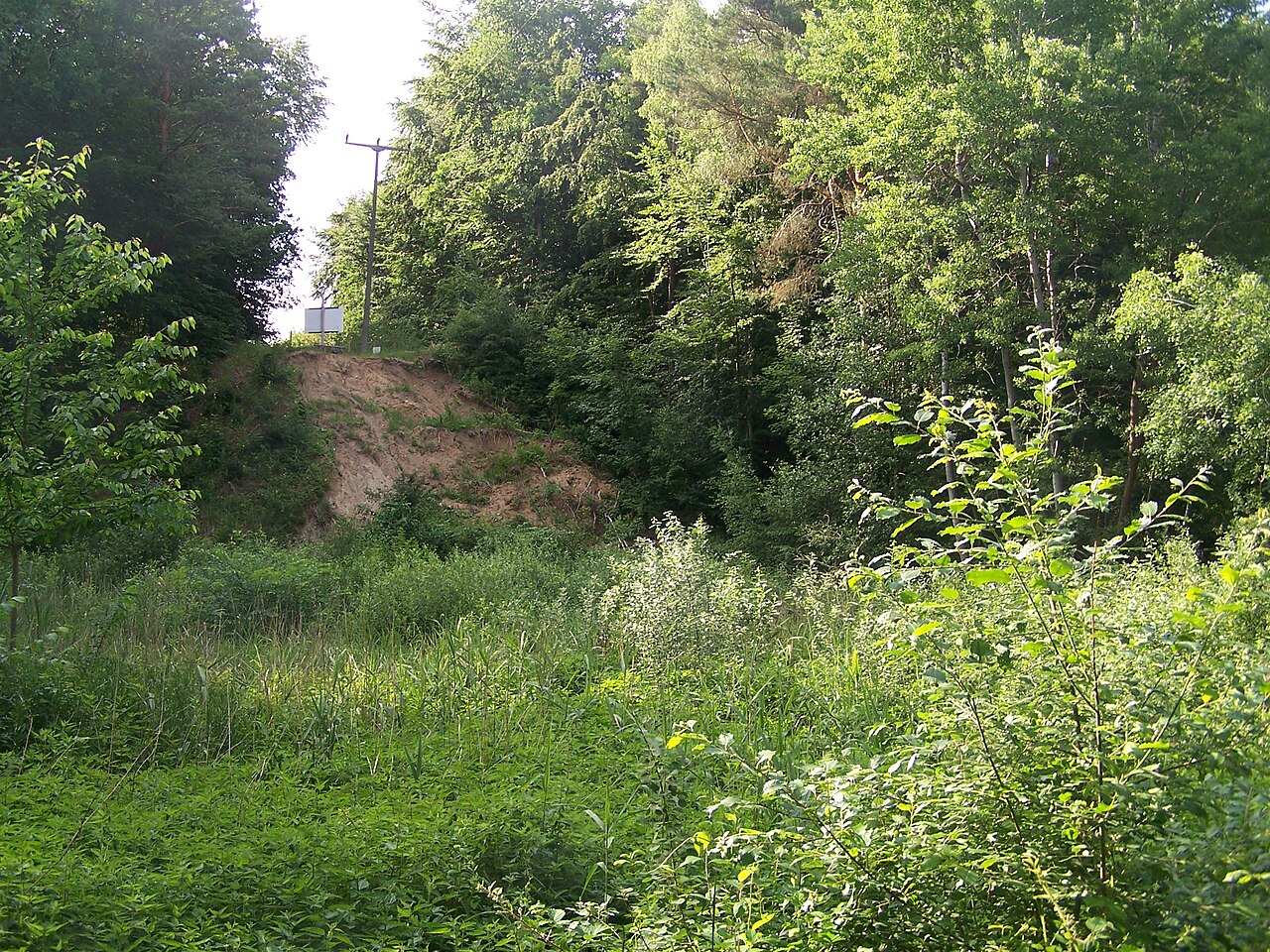 Erdrutsch in der Hellberg-Tongrube in der Nähe von Dobbertin