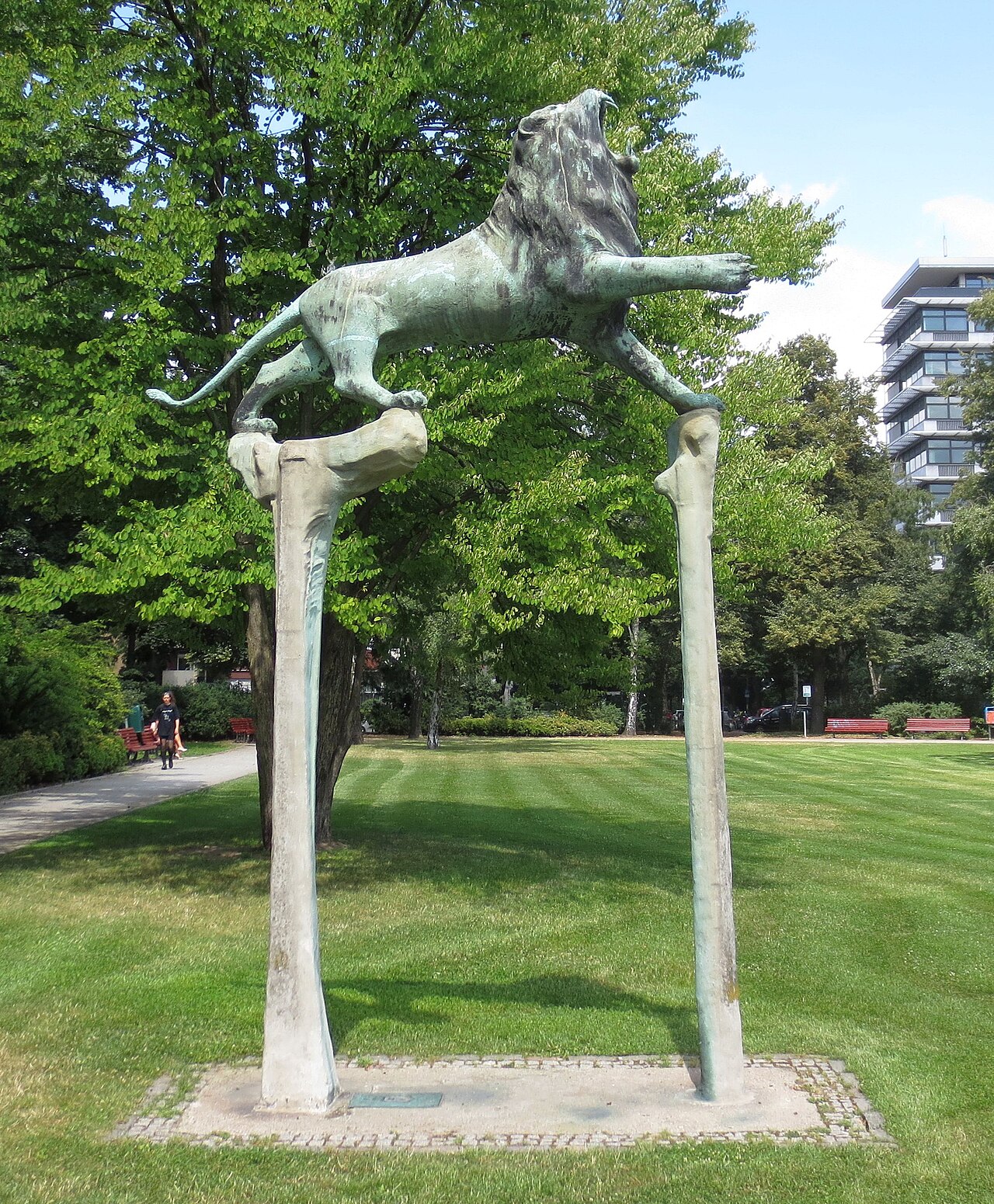 The Lion Monument on Bayerischer Platz in Berlin-Schöneberg
