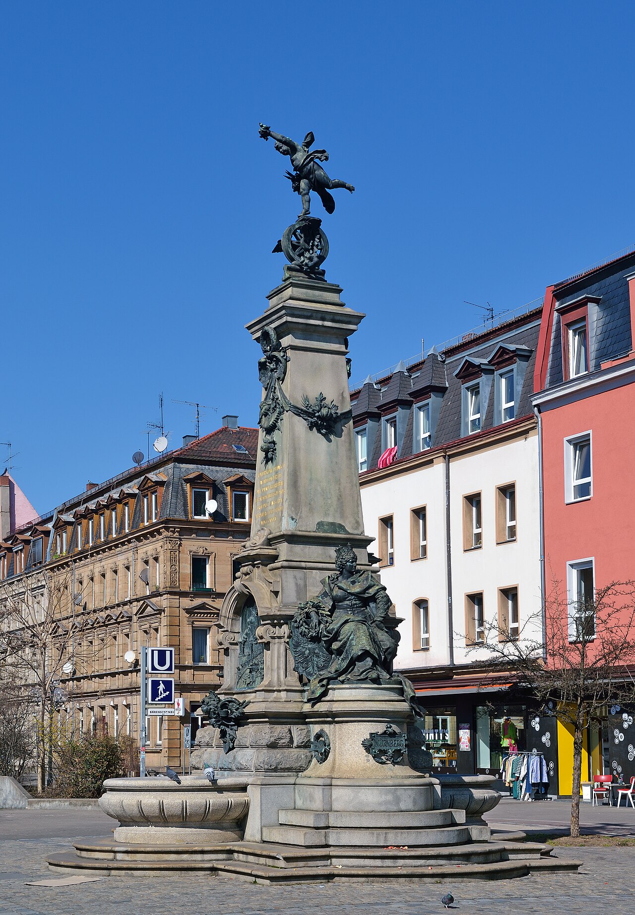 the Ludwig Eisenbahn monument in Nuremberg