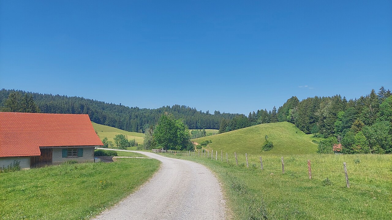 Lüsseck in the municipality of Weitnau, view from south