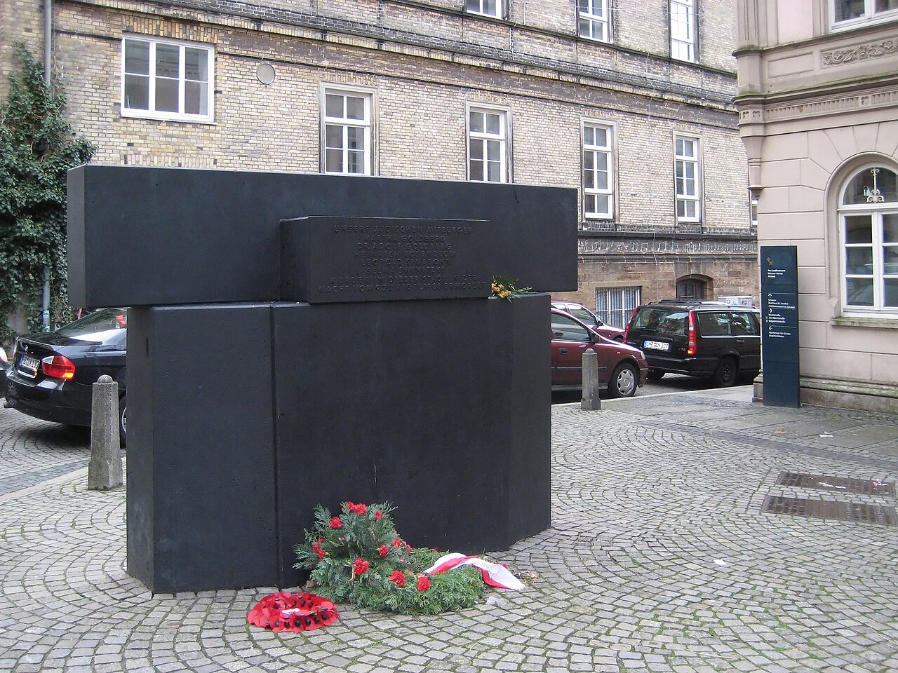 Mahnmal für die Opfer der „Reichskristallnacht“ ( Reichspogromnacht ) in Bremen, Deutschland