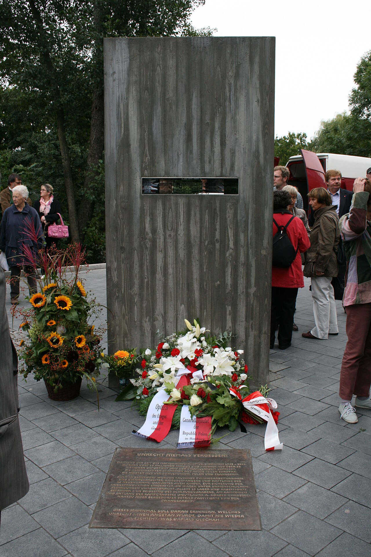 The memorial for the Forced labour under German rule during World War II in Hamburg-Bergedorf