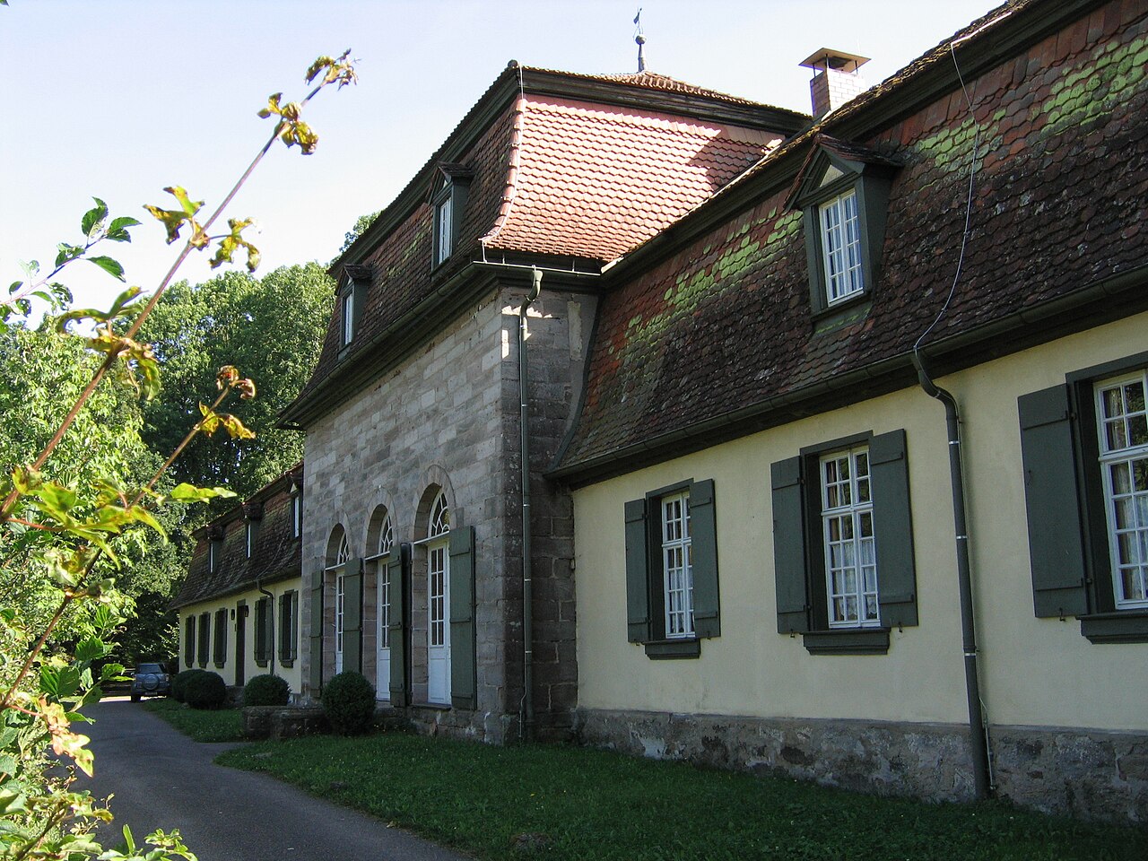 Markgrafenschloss in Burgbernheim-Wildbad This is a photograph of an architectural monument