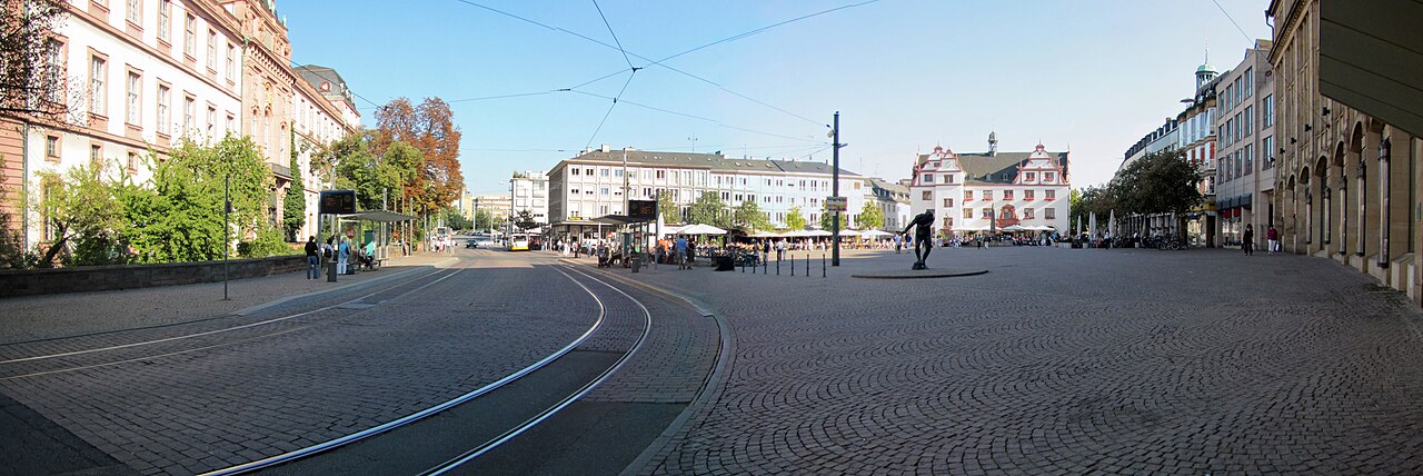 Der Marktplatz in Darmstadt