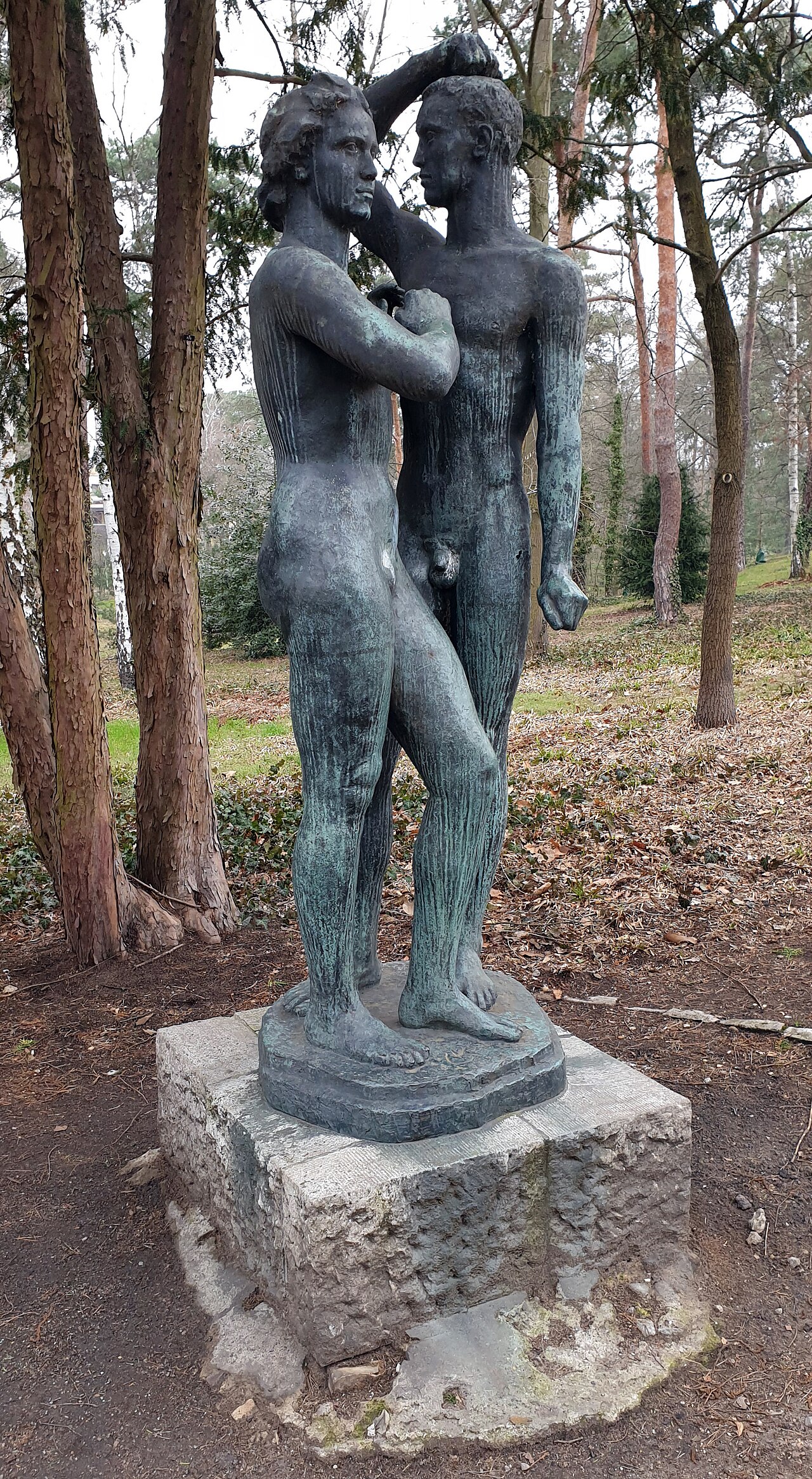 Sculpture, " Mars und Venus " by Georg Kolbe , 1939, Georg-Kolbe-Hain, Berlin-Westend , Germany