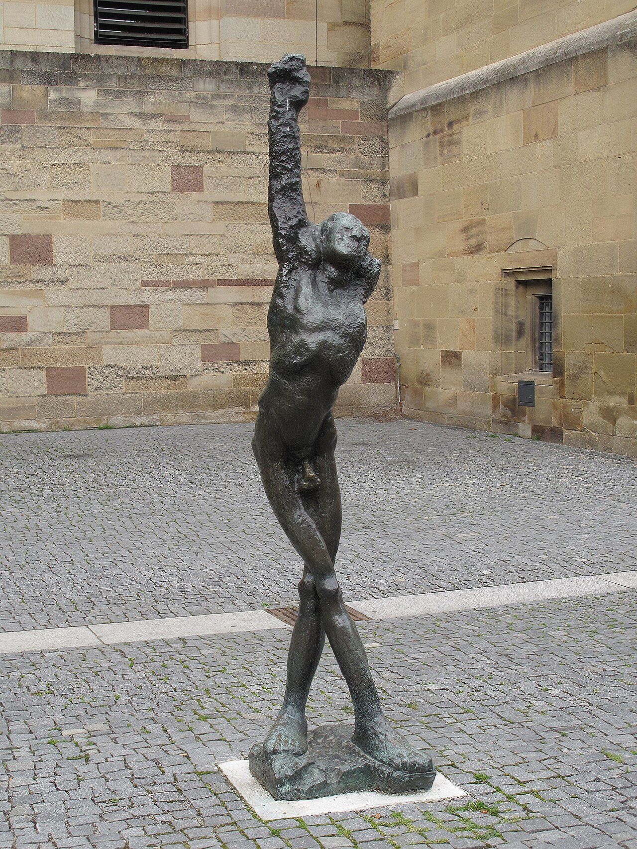 Alfred Hrdlicka, Hommage to Sony Liston, 1963-65, Stuttgart-Mitte, beim Alten Schloss