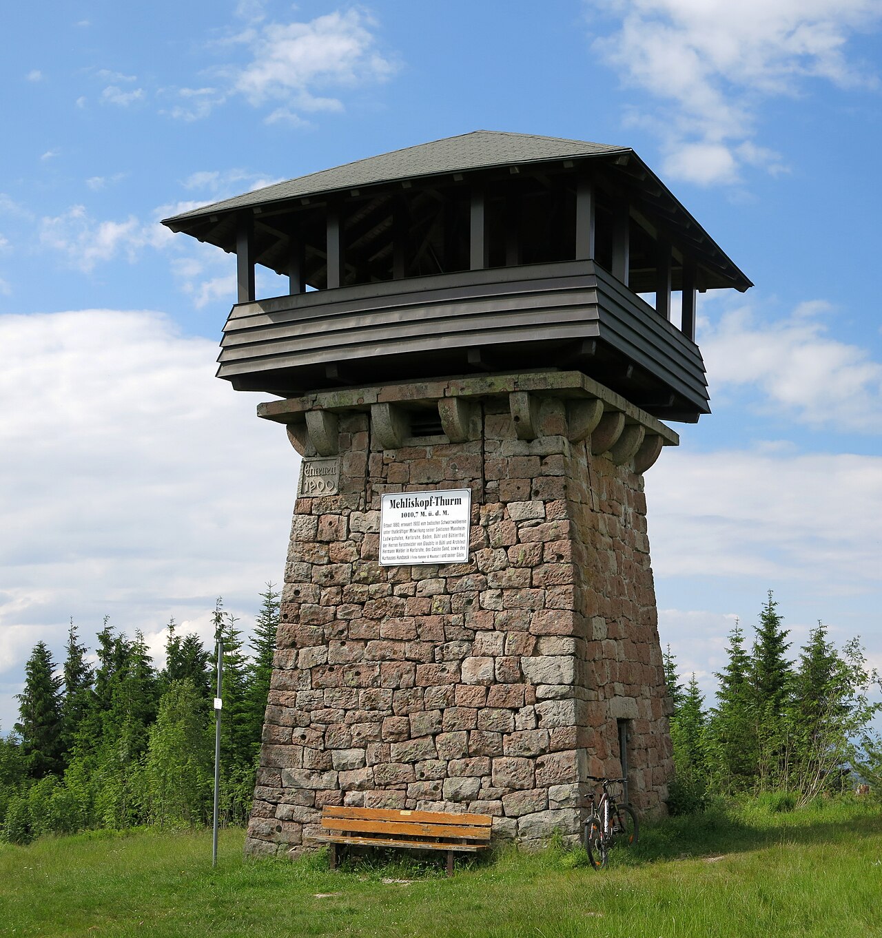 Mehliskopf-Tower (look-out-tower) on Mehliskopf in the northern Black Forest