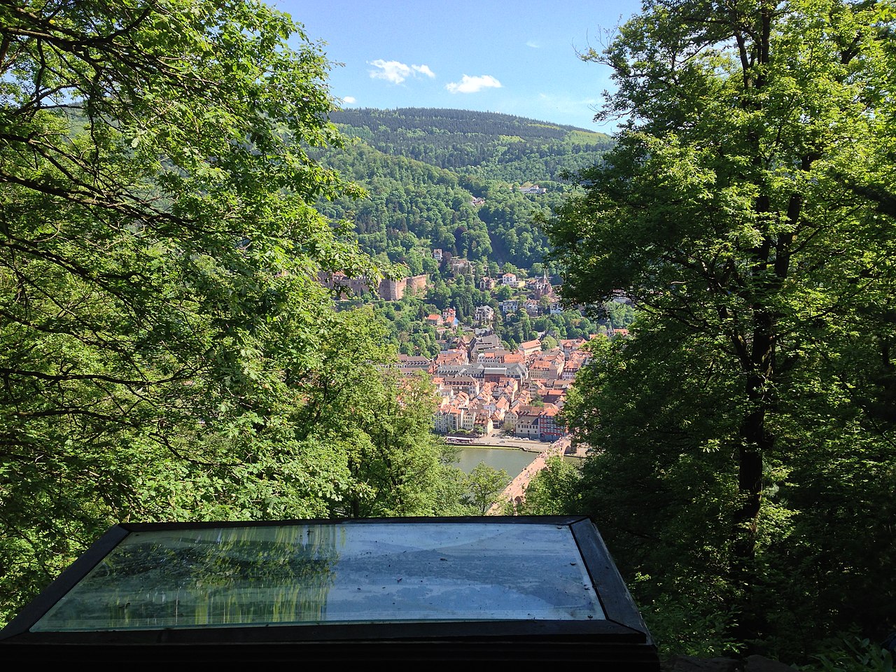 Blick auf Heidelberg von der Meriankanzel aus
