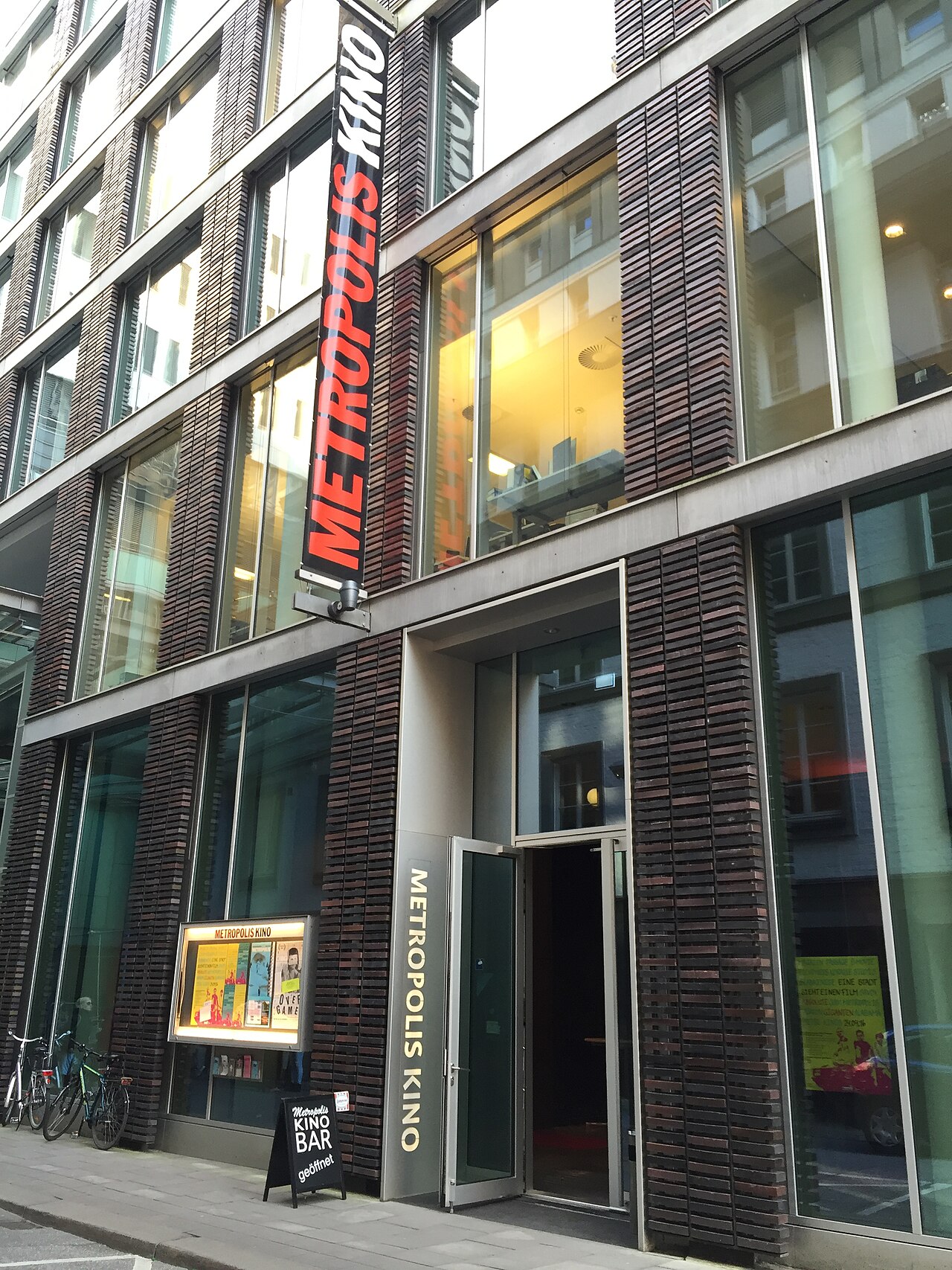 Outside of Metropolis Kino film theatre in Hamburg Germany