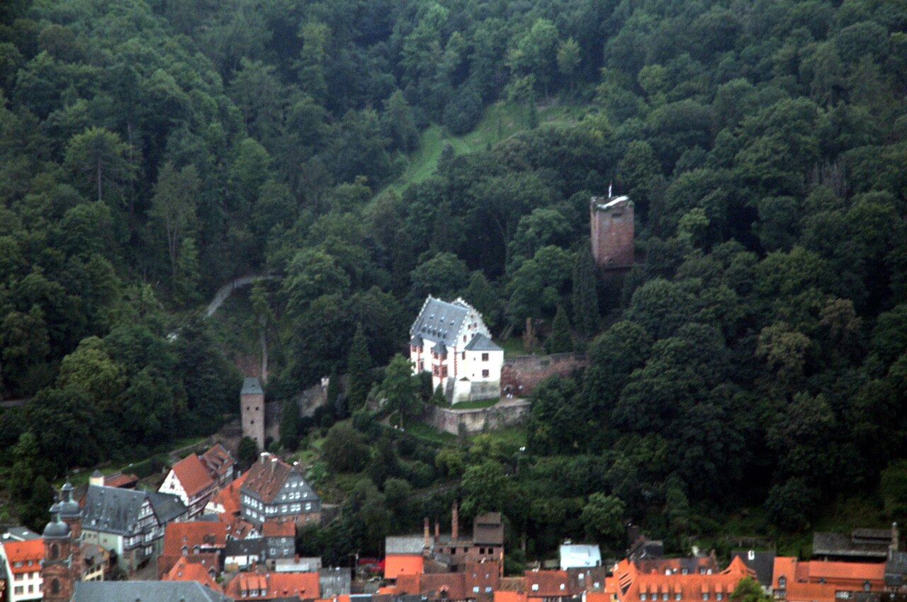 Miltenberg, Bavaria, Germany, aerial photograph