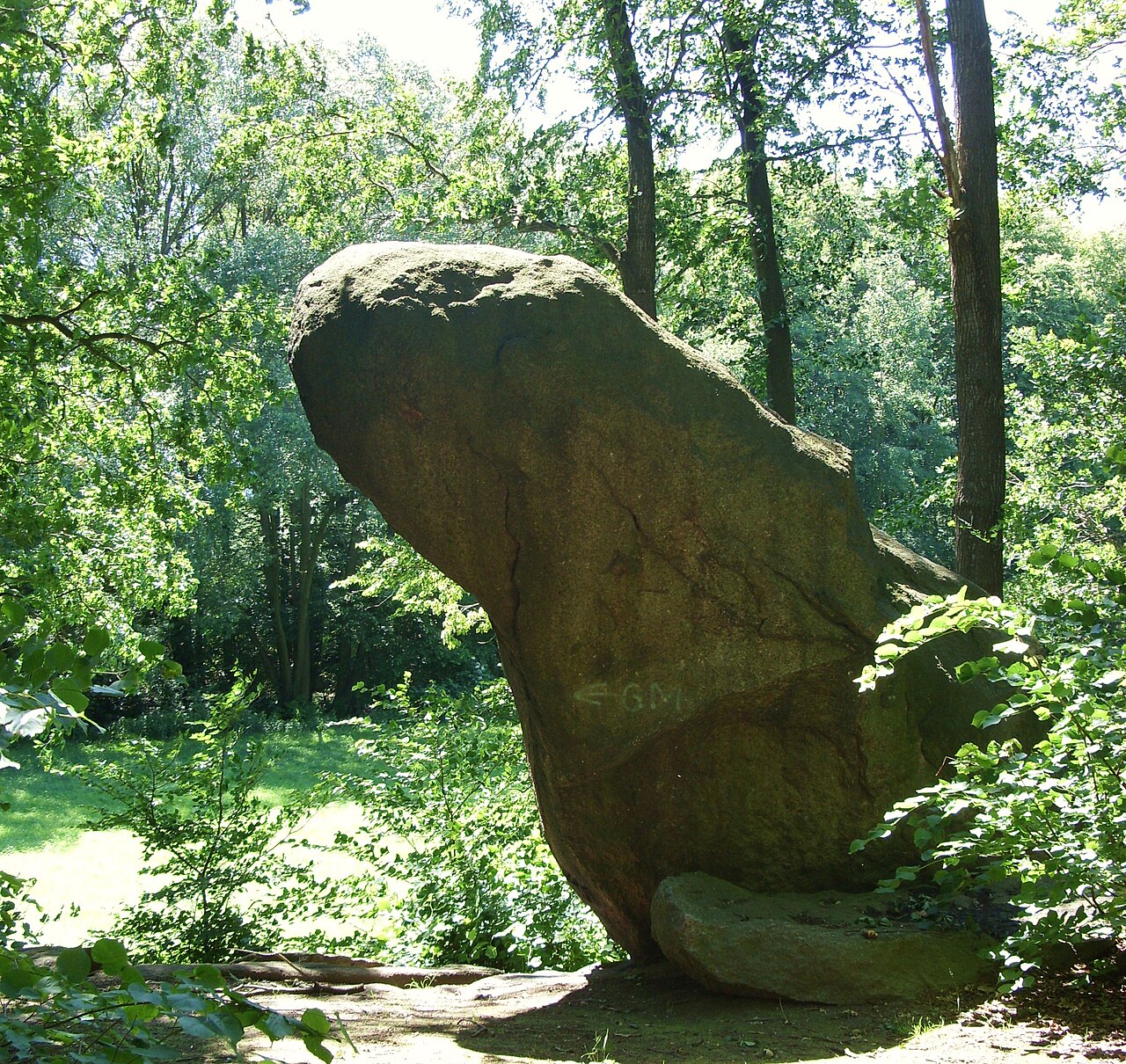 The "Frog stone" near Miltitz/Miłoćicy, Bautzen district
