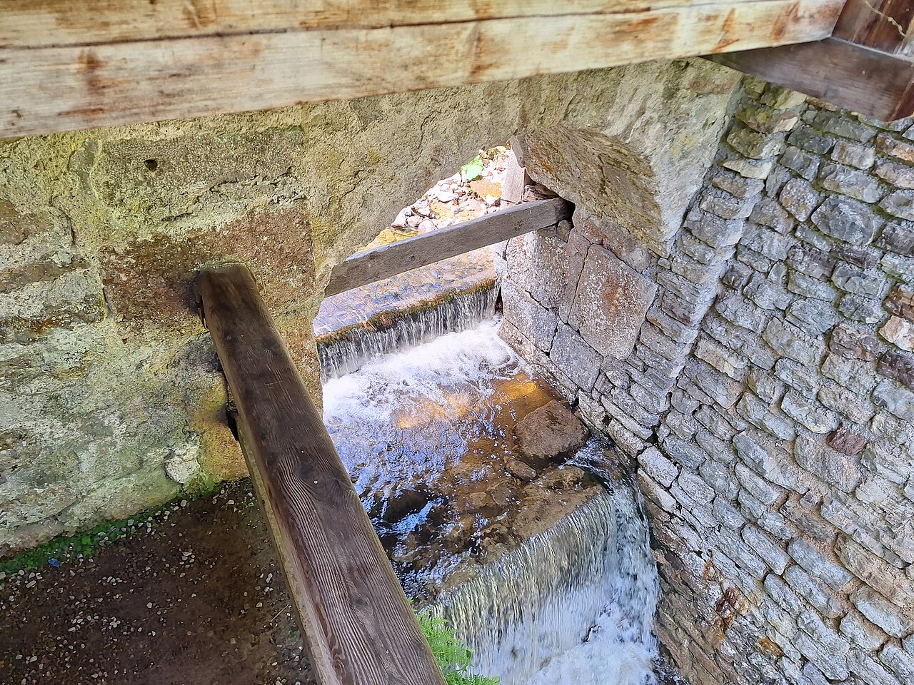 Muckklause in Unken, künstliche Wehr zum Holztransport über den Wasserweg