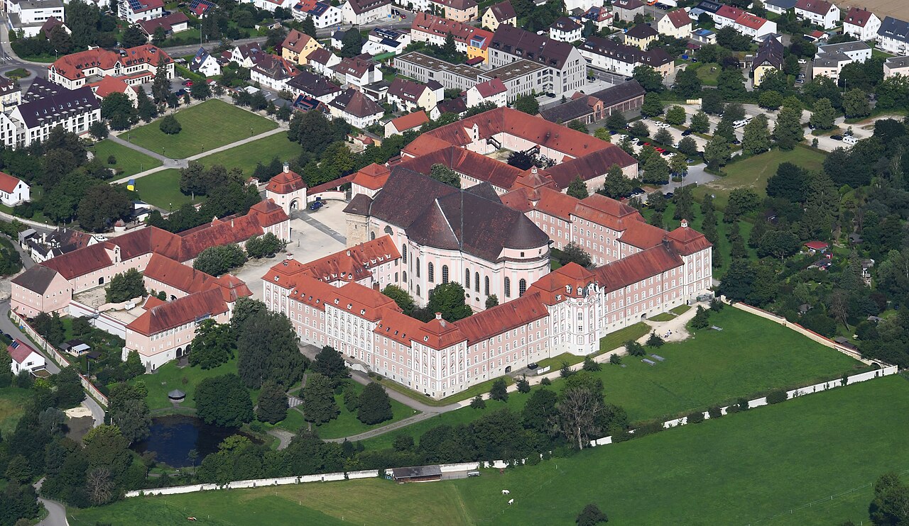 Aerial image of the Wiblingen Abbey (view from the east)