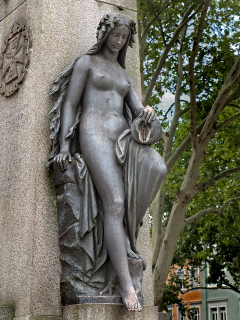 Kehl am Rhein (Germany), Sculptor Franz Xaver Reich (1815–1881) : Mother Kinzig, photo 2010
