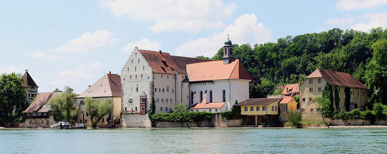 Rheinfelden: Castle Beuggen as seen from the swiss bank of the river Rhine