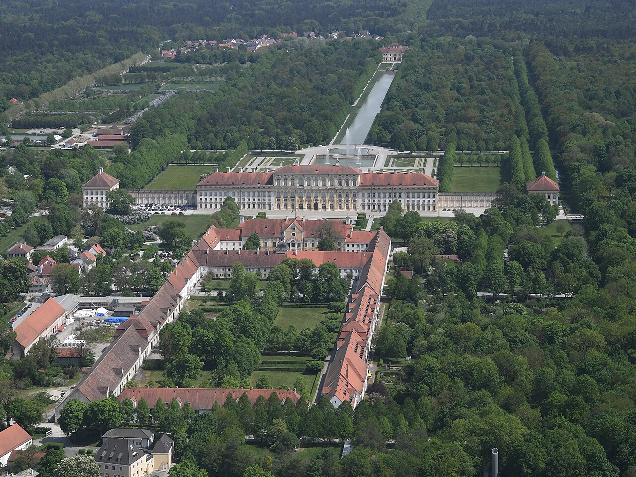 Aerial image of the Schleissheim Palace