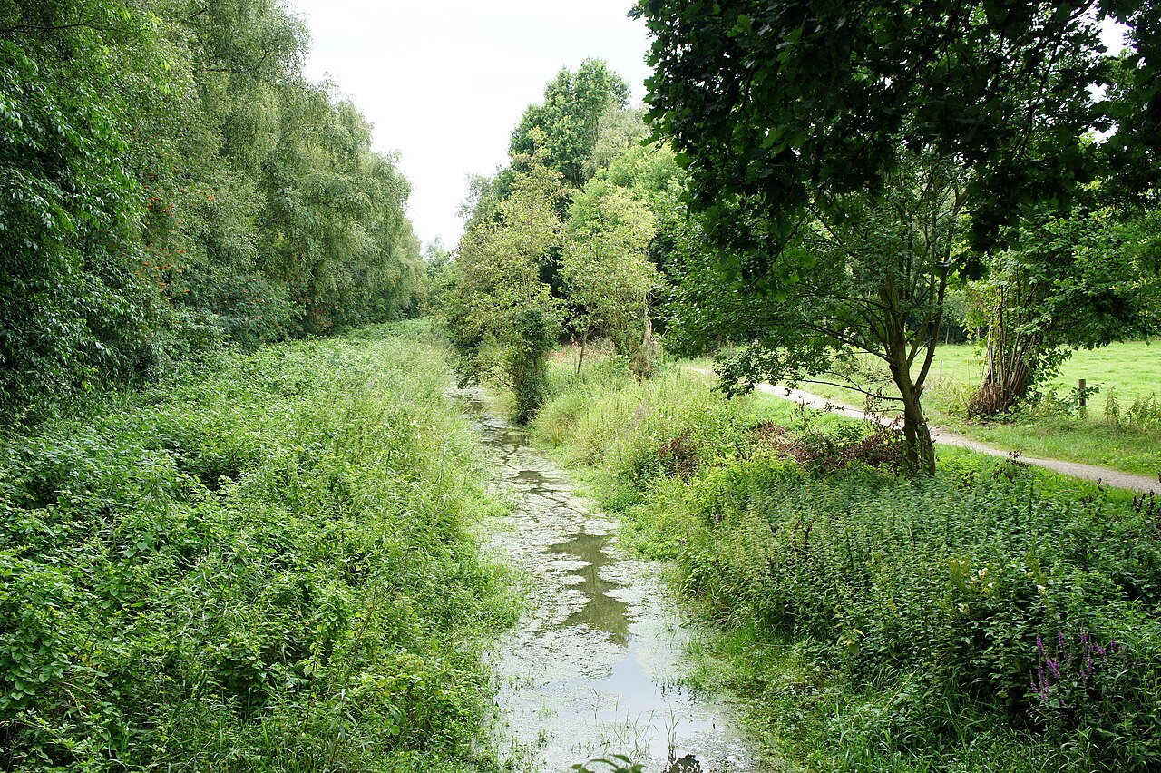 Der Geestrandgraben im NSG Nordenholzer Moor , Gemeinde Hude (Oldenburg)