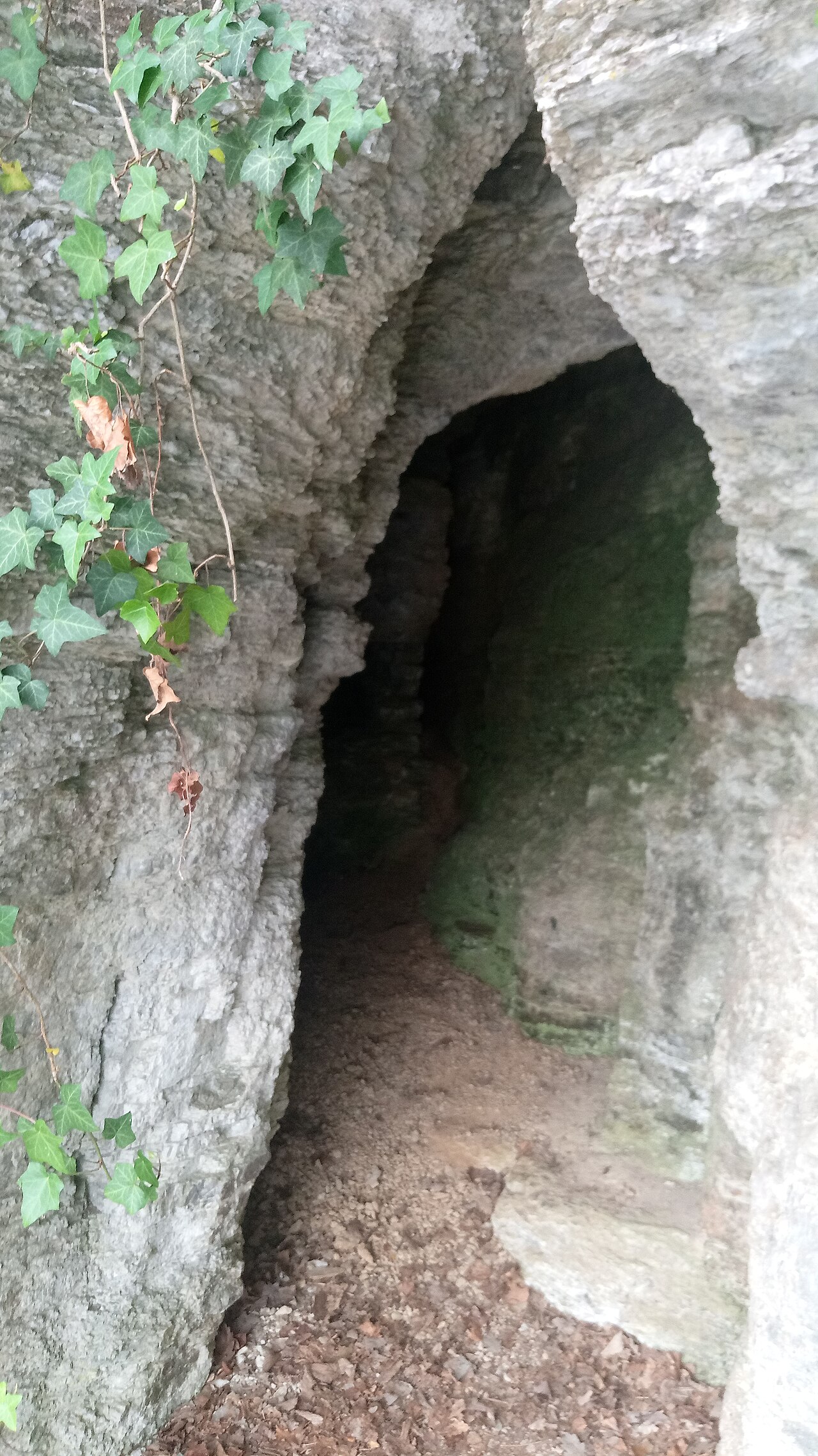 Höhle am Steilufer des Neckars beim Haßmersheimer Ortsteil Hochhausen