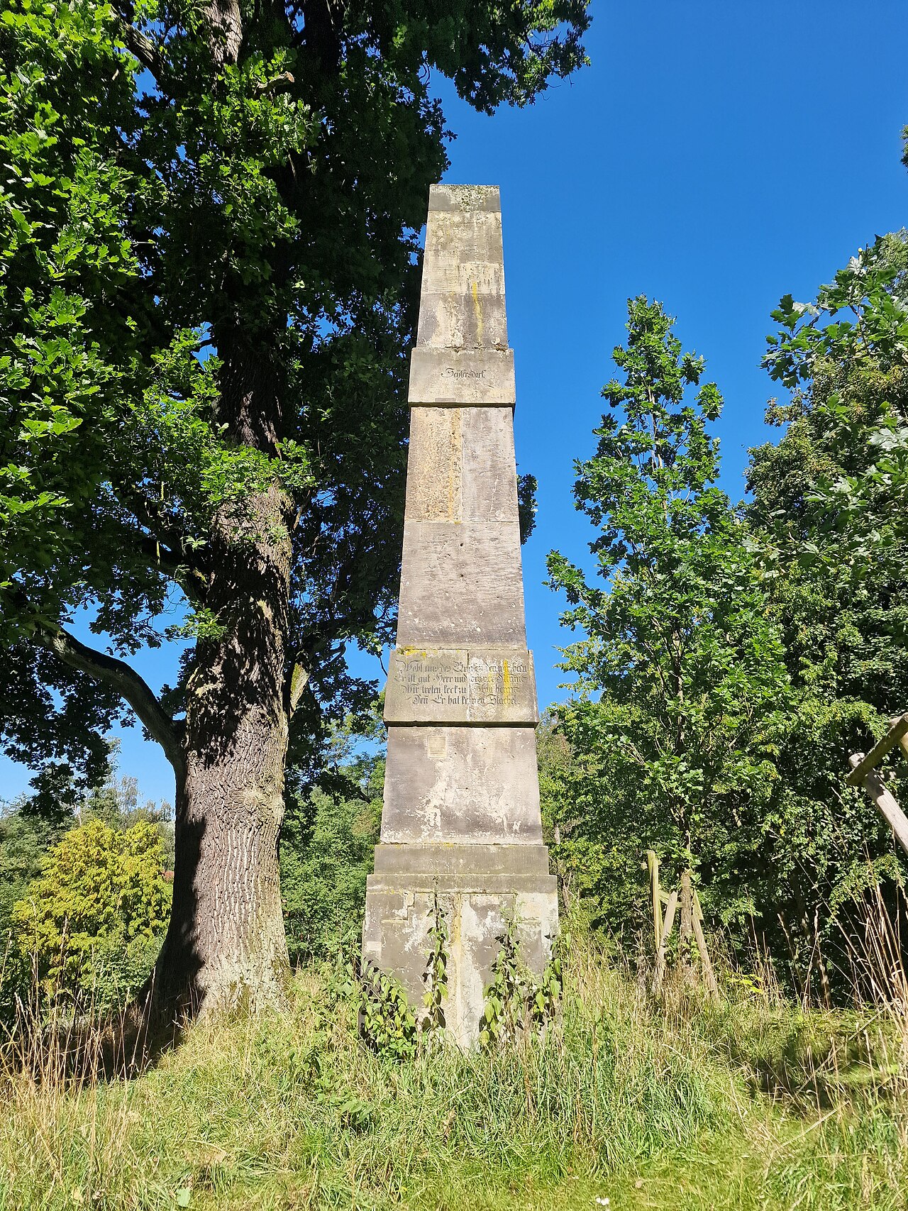 Obelisk in Seifersdorf valley