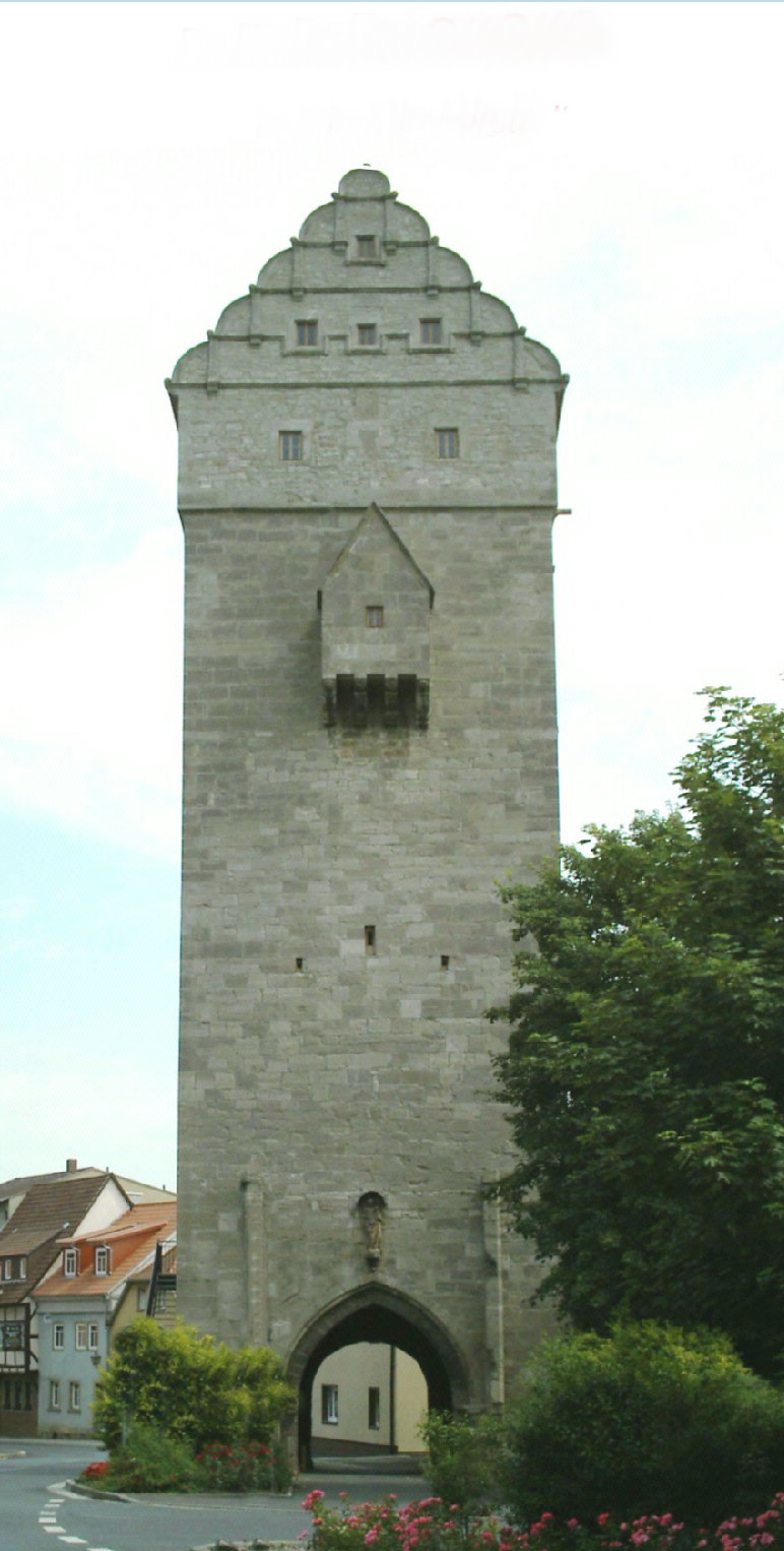Das Obere Tor in Münnerstadt ist einer der höchsten Stadttortürme Frankens