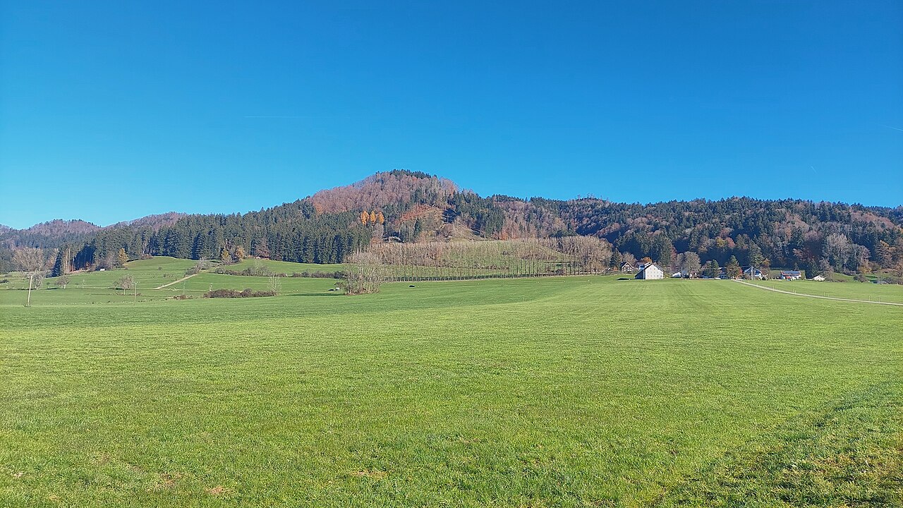 Ochsenkapf in the mountain chain Adelegg, view from near Rotenbach in the municipality of Isny im Allgäu
