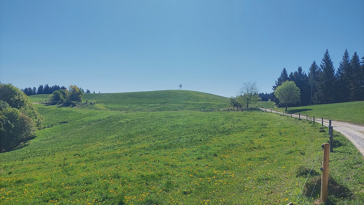 Ölberg in the muncipality of Isny im Allgäu, view from northwest