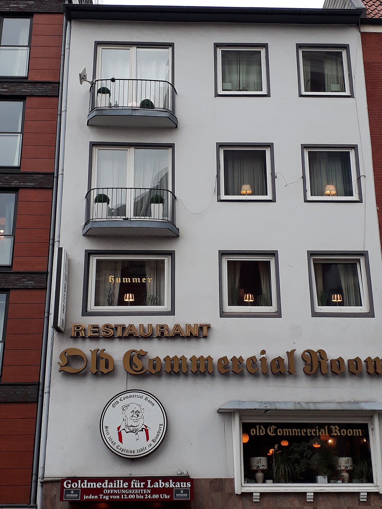 "Old Commercial Room" restaurant in Hamburg, Germany