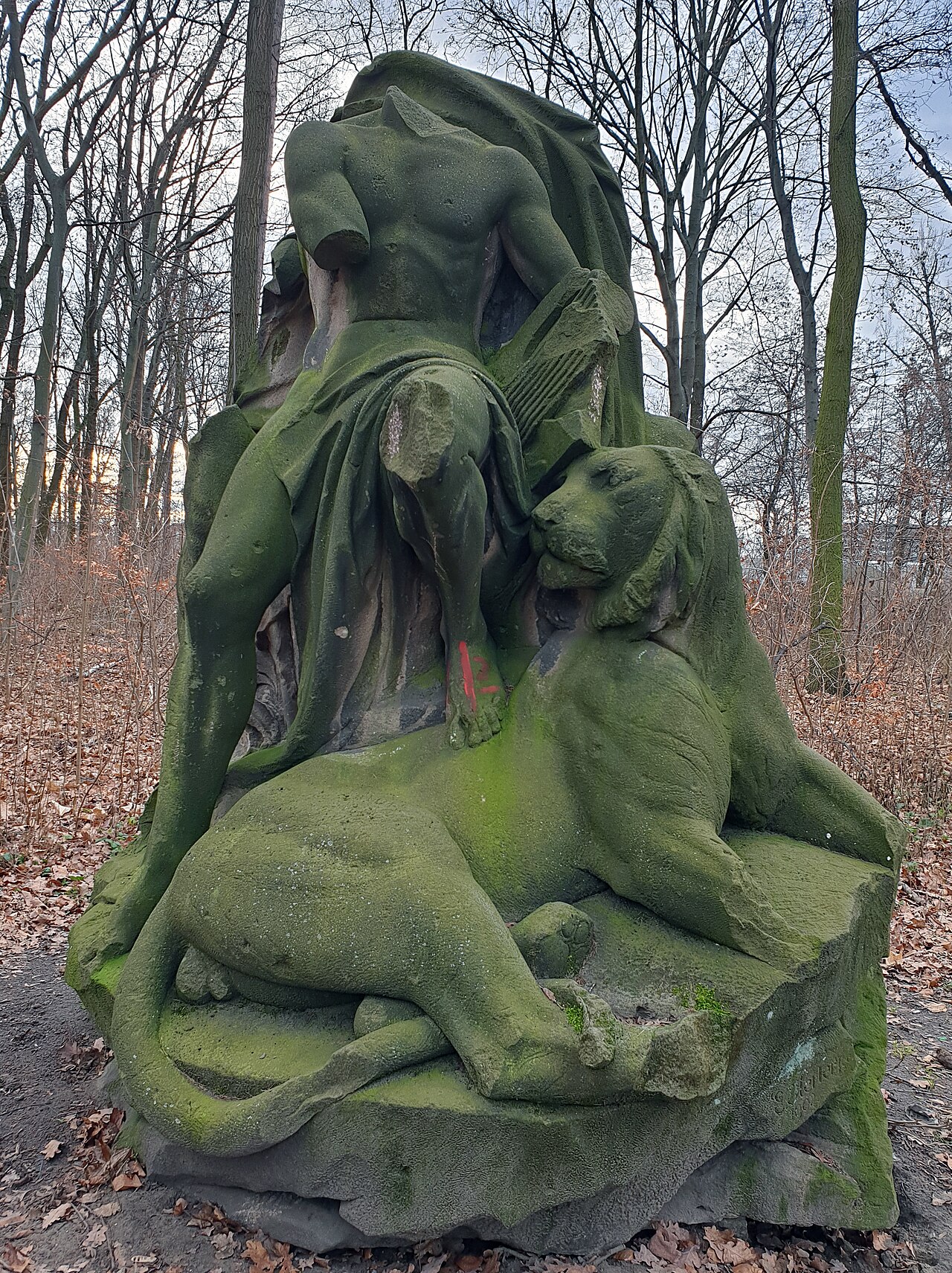 Sculpture, " Orpheus " by Ernst Herter , 1902, Eckernförder Platz, Berlin-Wedding , Germany