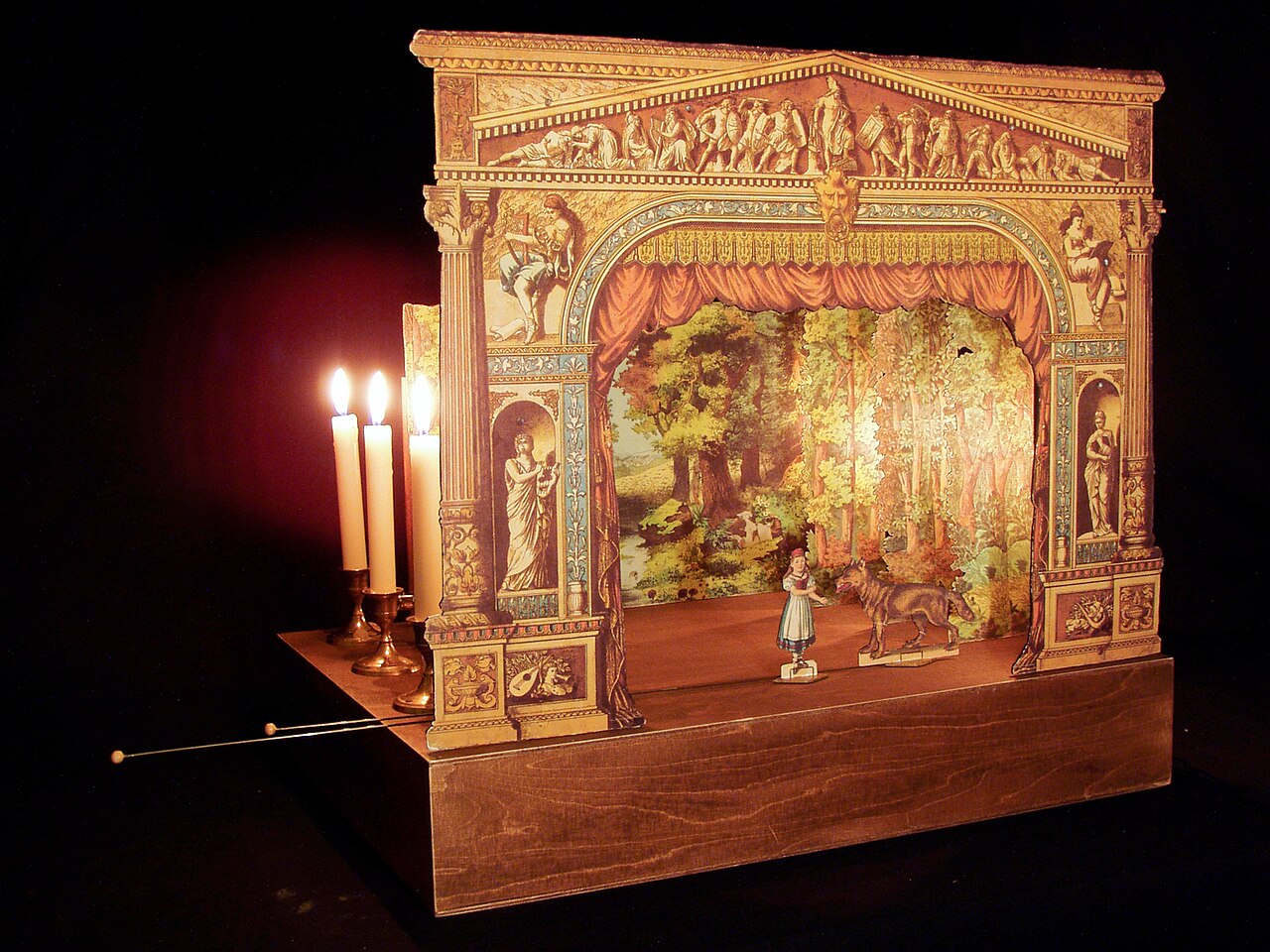 toy theatre with Little Red Riding Hood (Papiertheater Invisius, Berlin)