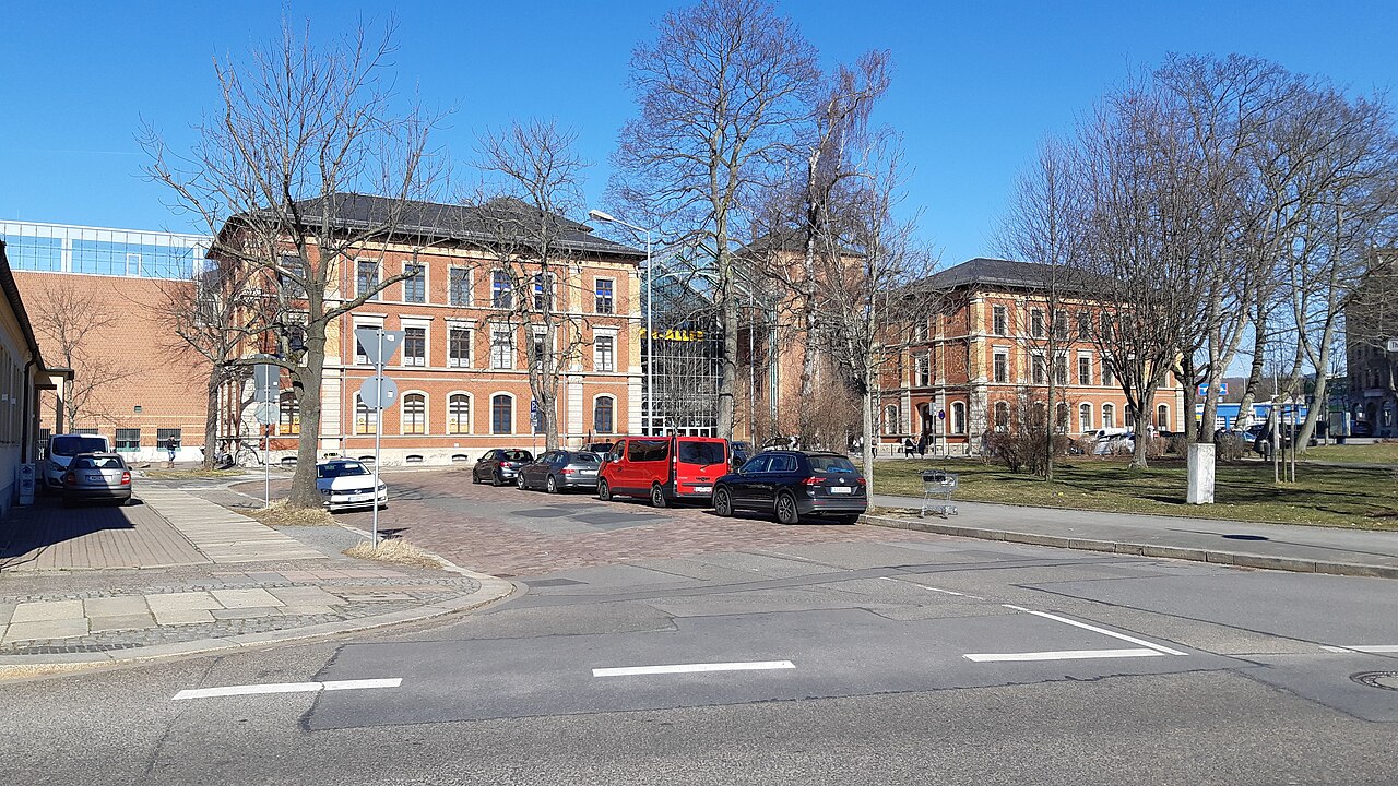 Teilansicht des Thomas-Mann-Platzes in Chemnitz-Hilbersdorf
