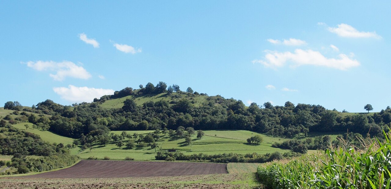 The Petersberg hill near Marktbergel, Bavaria, Germany