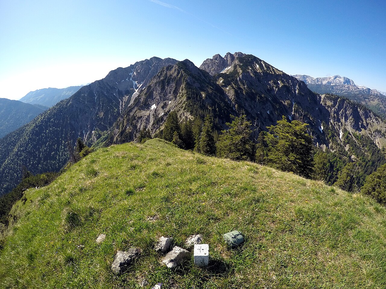 Pfaffenkopf (Schinder), Bavaria, view to Rotkogel and Schinder