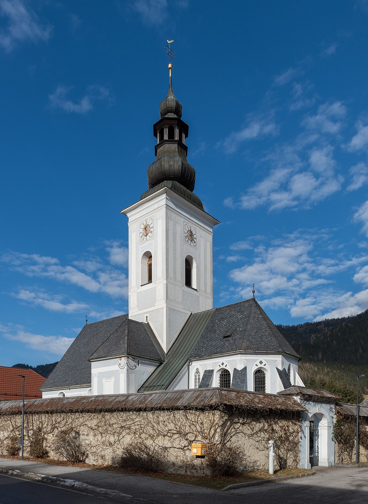 Parish church Saint Leonard in Gnesau, municipality Gnesau , district Feldkirchen, Carinthia , Austria , EU